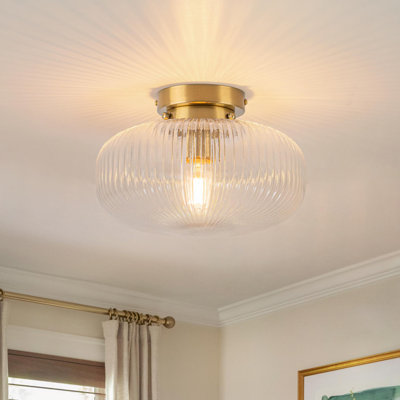 11" Mid-Century Semi-Flush Mount Ceiling Light
