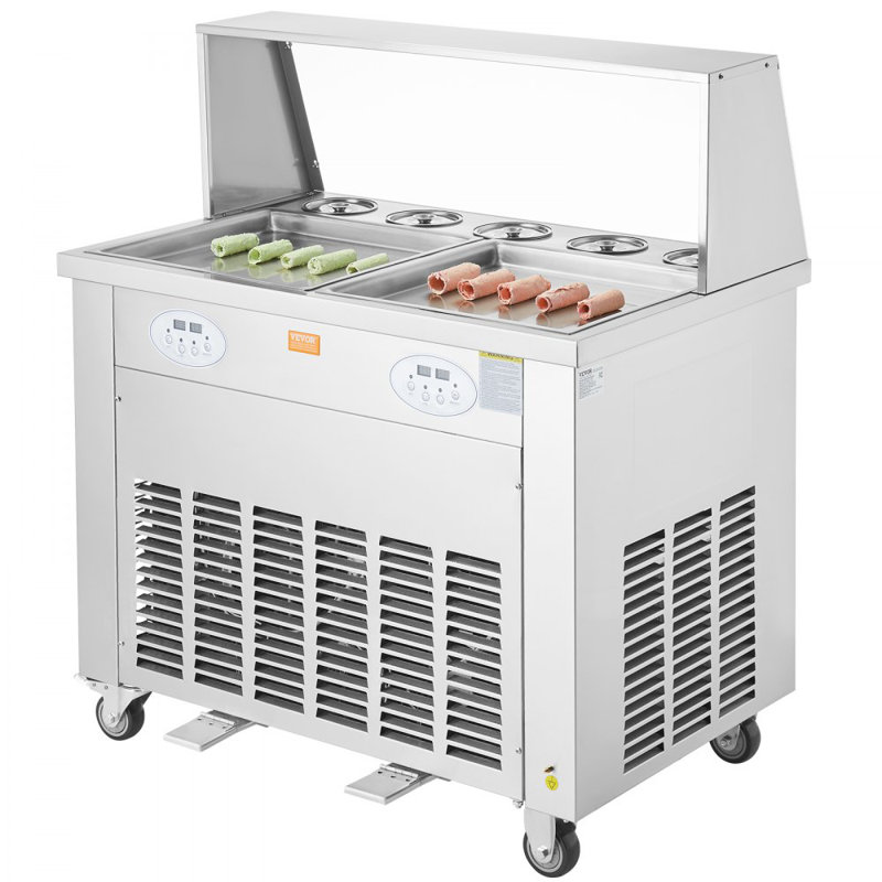 Machine à rouler la crème glacée frite, 2 pièces 13,8 po x 13,8 po