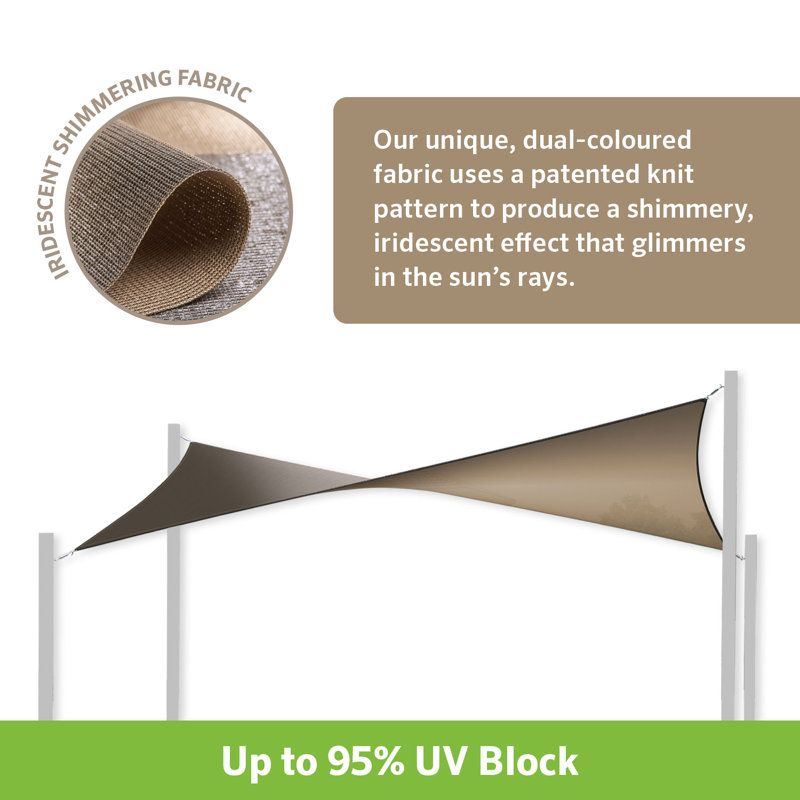 Cobblestone DualShade 12' x 8' Rectangle Outdoor Sun Sail