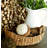 Asilin Seagrass Handmade Decorative and Functional Storage Basket with Metal Handles