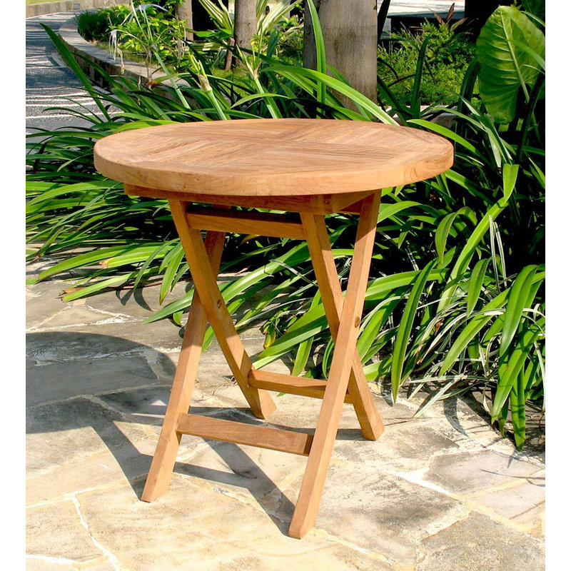 Petite table de patio pliante en teck