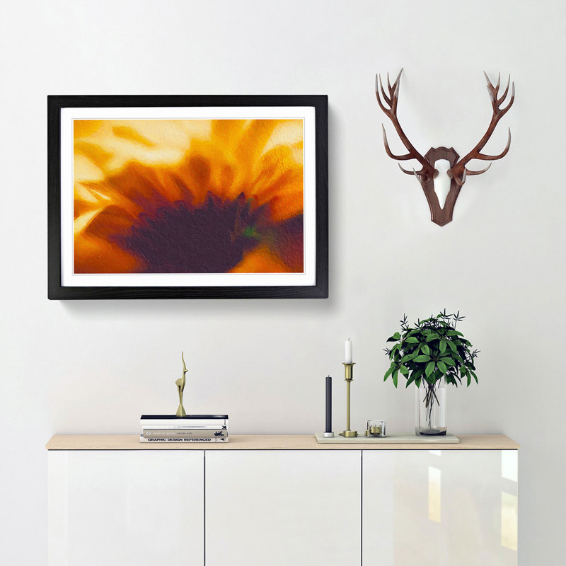 Petals of a Flower - Picture Frame Painting Print, 27cm H x 36cm W x 2cm D, Black Framed