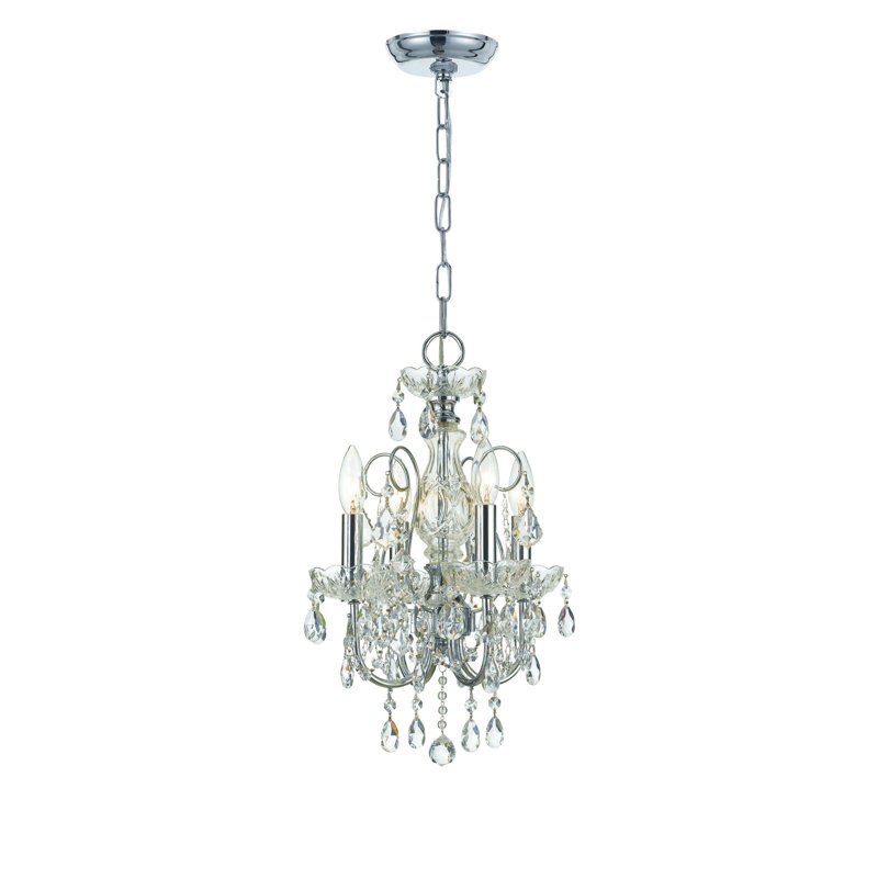 Salgado 4 - Light Candle Style Classic / Traditional Chandelier, Swarovski Spectra