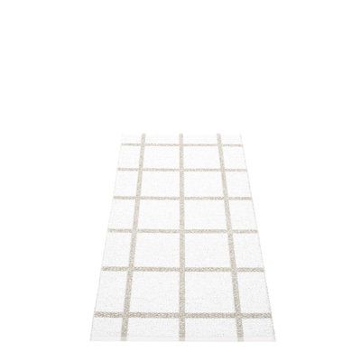 Ada Geometric Area Rug in White/Gray