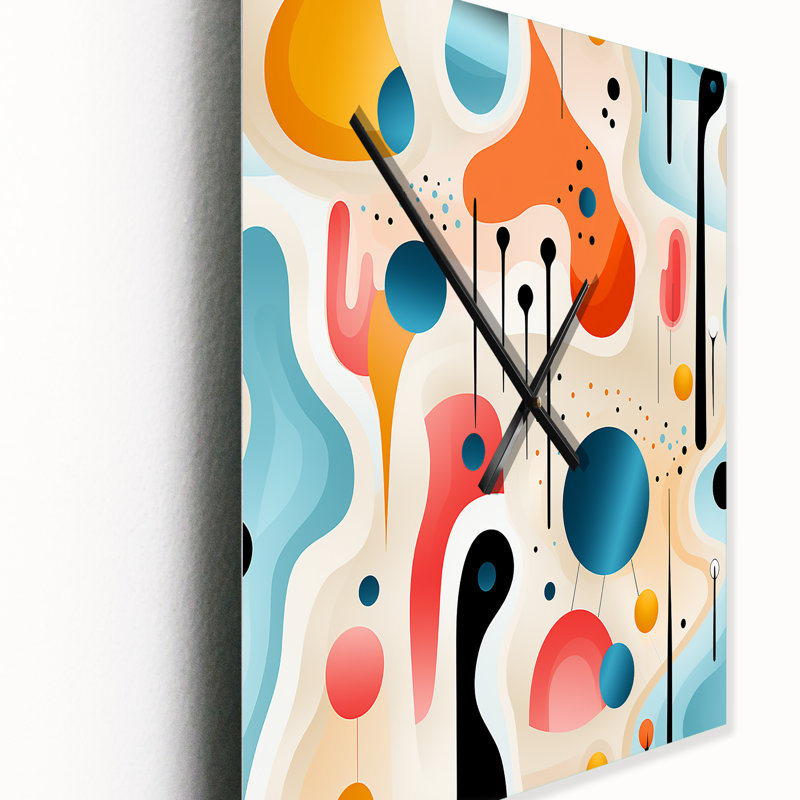 Horloge murale Mid Century, Grand