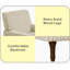Chaise d'appoint moderne en velours côtelé beige moderne de 2 po avec pieds en bois massif de 9 po et fauteuil rembourré confortable pour le salon-126142121