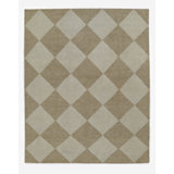 Winnie Wool Checkered Area Rug in Beige/Tan