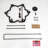 Caraviello 6-Light Black & Gold Candle Style Wagon Wheel Chandelier with Adjustable Chain-659378773