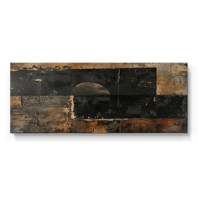 Abstrait, série CCLXIV, toile tendue avec châssis, prête à être accrochée, H 16 po x l 40 po