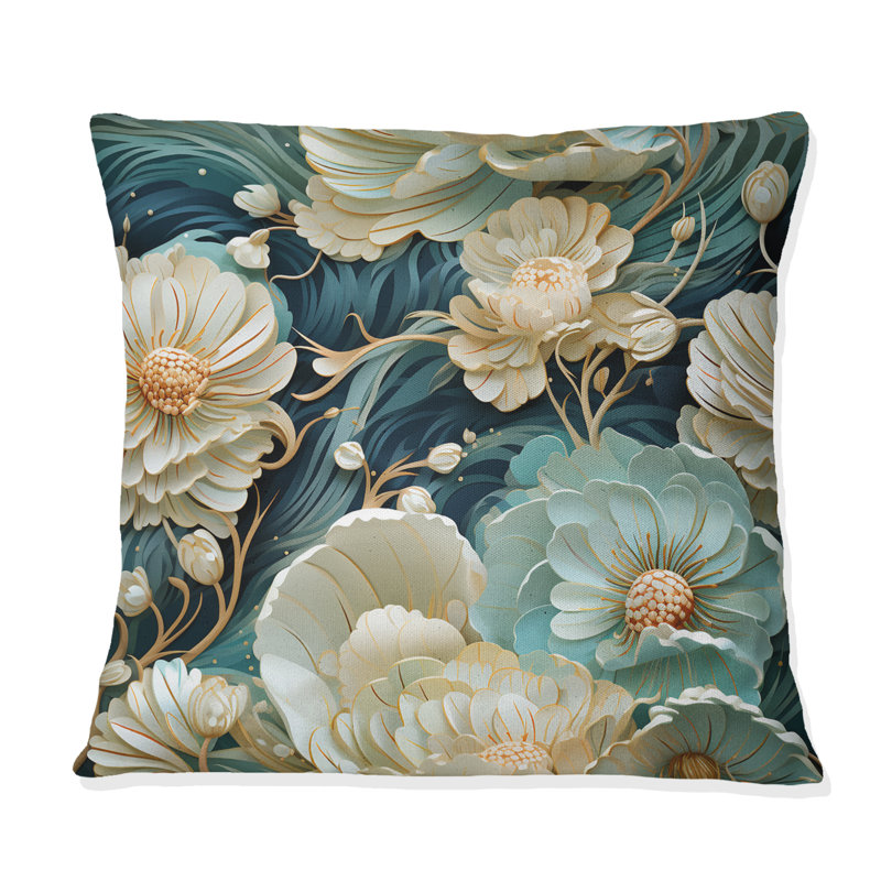 Coussin Flower, H 18 po x l 18 po