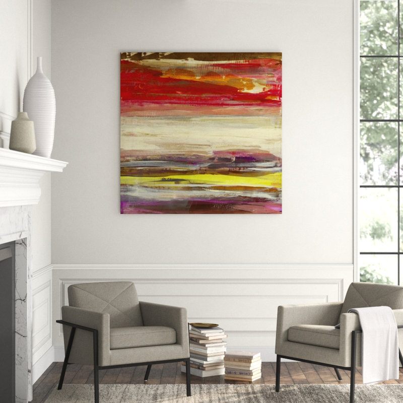 Pomegranate V Painting by Maeve Harris, Outdoor, 47" H x 47" W x 1.5" D