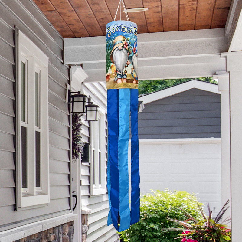 5 Oclock Beach Gnomes Windsock