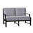 Seal Cove 51.75'' Wide Aluminum Loveseat with Cushions-1560780338-1560777416