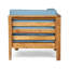 Ensemble de canapés d'extérieur 3 pièces en bleu - Structure en bois d'acacia avec coussins pour terrasses et balcons-129507844-129507846