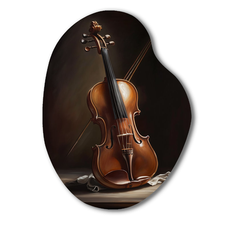 Violon I - décoration murale irrégulière en forme de poire musicale, H 38 po x l 28 po x P 1 po