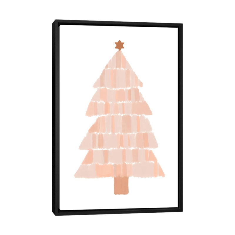"Arbre de Noël" par Orara studio, reproduction d’art, Pas de tapis, H 60 po x l 40po x P 1,5 po, Toile avec cadre noir