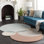 Tapis vert / beige / beige en laine touffeté à la main Novelty Sheila