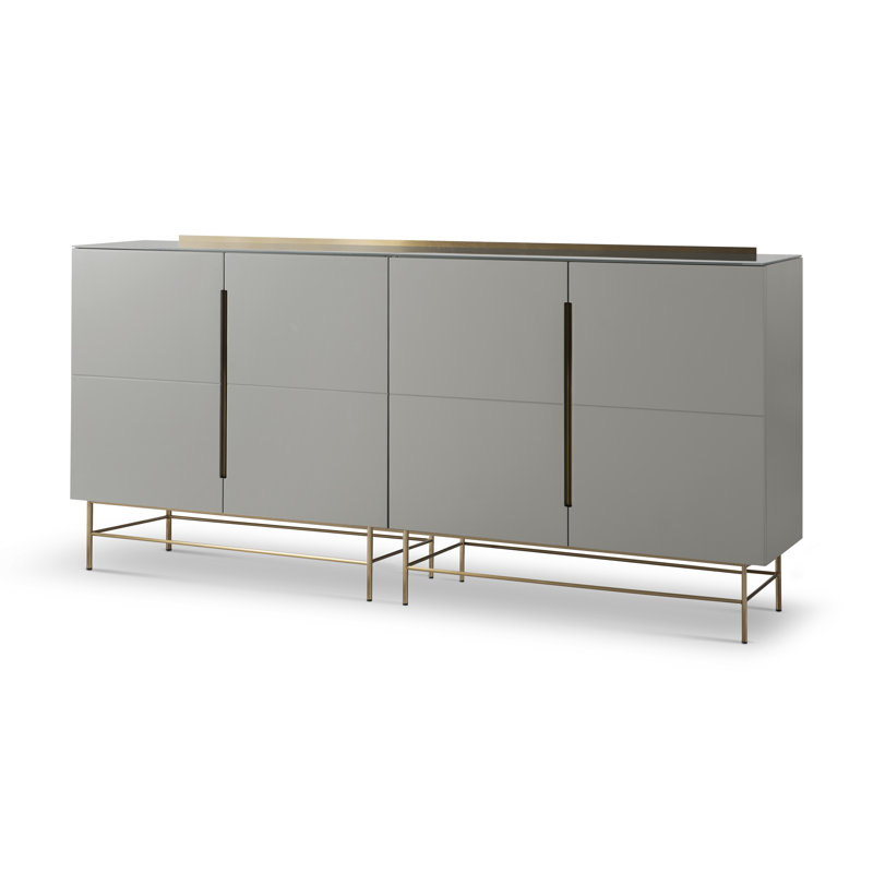 Nicholls 220cm Sideboard, Grey/Gold