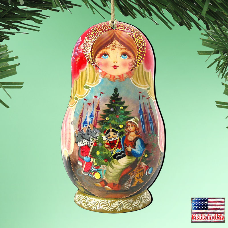 Tidaholm 5.5'' Wood Hanging Figurine Ornament