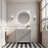 Durable Freestanding Grey Vanity Solid Wood Modern Bathroom