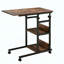Bureau debout compact, chariot utilitaire à hauteur réglable, table à collation mobile, table basse, mini chariot-bar, table de jardin mobile