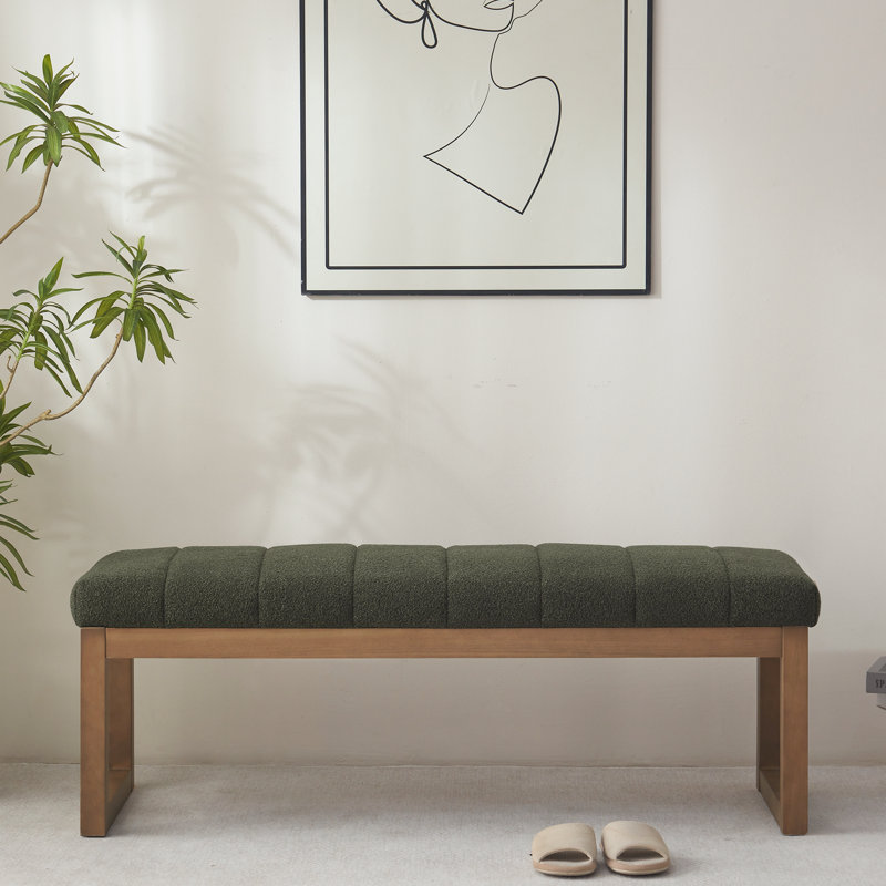 Banc rembourré de 53 po de largeur, Vert