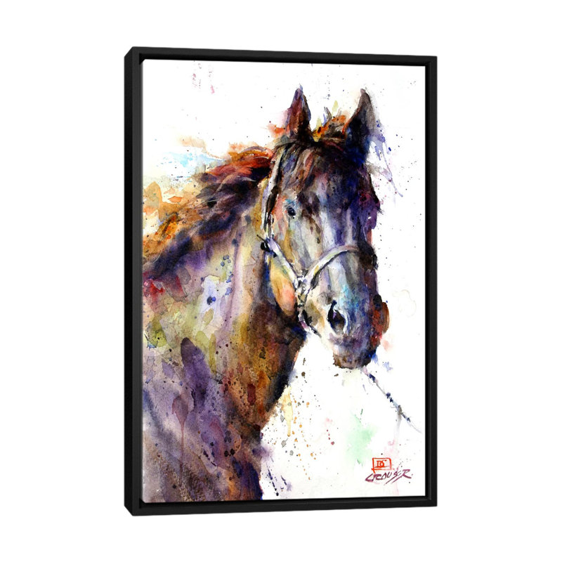 « pamrapo », peinture sur toile, H 26 po x l 18 po x P 1,5 po, Toile encadrée noire, Pas de tapis