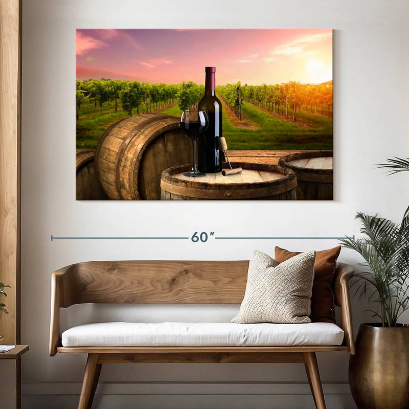 Yarlin Tuscan Wine Vineyard, H 34 po x l 51 po