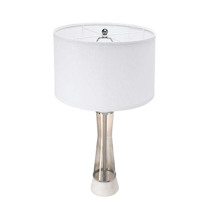 Marble Table Lamp with Glass Cylinder