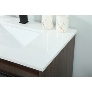 Mercury Row® Philson 30'' Single Bathroom Vanity with Engineered Marble ...