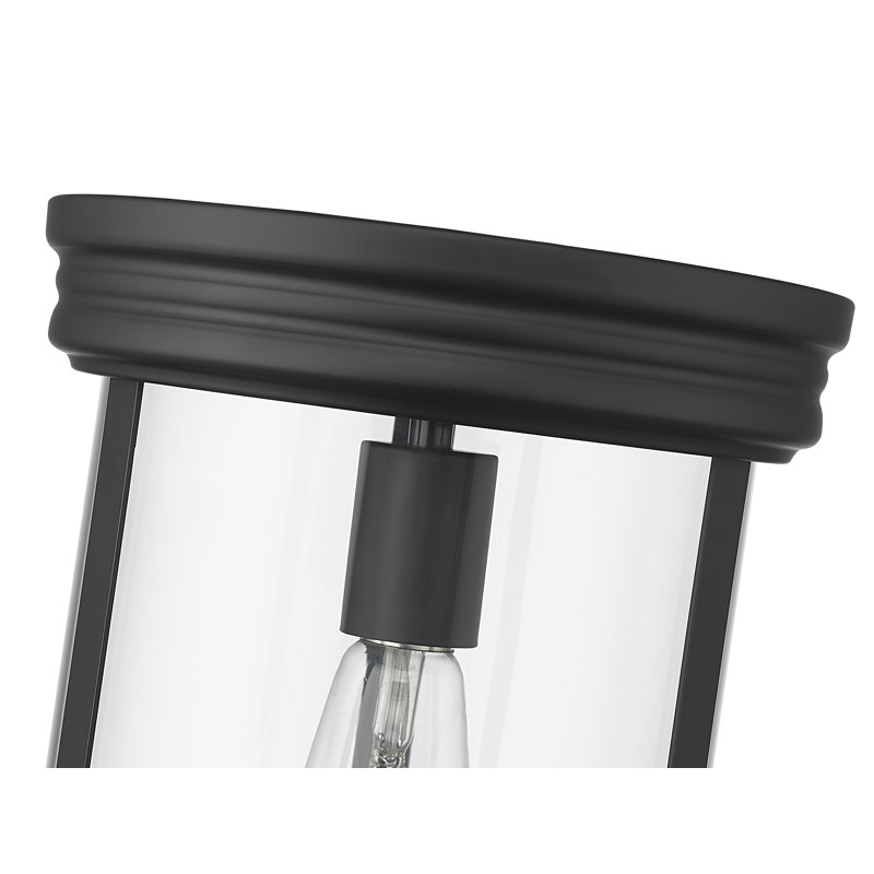 Cheetham Glass Flush Mount, Matte Black