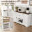 54" Farmhouse Buffet Sideboard with Storage Cabinet & Adjustable Shelf – Wood Top Dining Table with Drawer, Kitchen Storage Cabinet for Dining Room, Living Room
