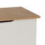 Campagna Storage Ottoman, Soft White Painted Finish and Oak Effect Top