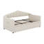 Upholstered Twin Size Daybed With Pop Up Trundle  And 2 Side Pockets-114243713