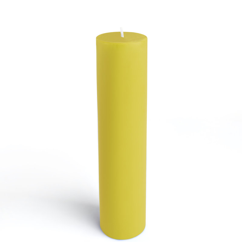 Bougie flottante non parfumée, 1, Jaune, 2 po x 9 po