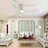 52'' Flush Mount Ceiling Fans with LED Dimmable Lights White-1833706927