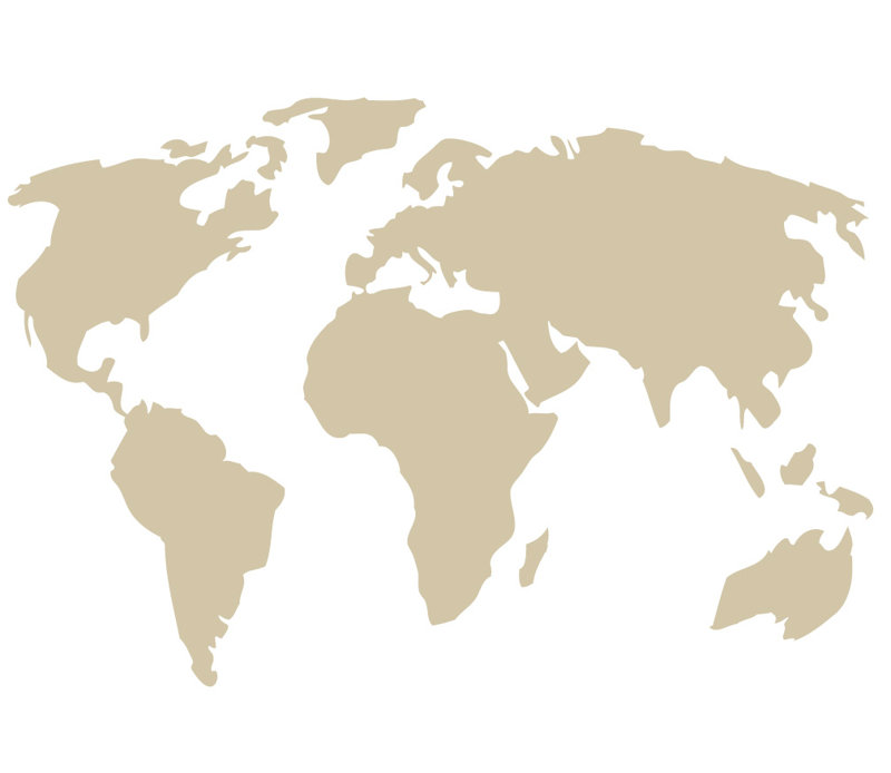 Décalcomanie murale carte du monde, H 22 po x l 32 po x P 0,01 po, Beige