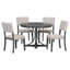 Ensemble de table de salle à manger 5 pièces avec pieds courbés et 4 chaises rembourrées pour la salle à manger (ensemble de salle à manger)-1975779643