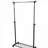  66 Inch Tall Matte Black Metal & Wood Rolling Coat Rack