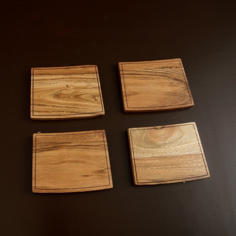 Sous-verres en bois d'acacia du Colorado