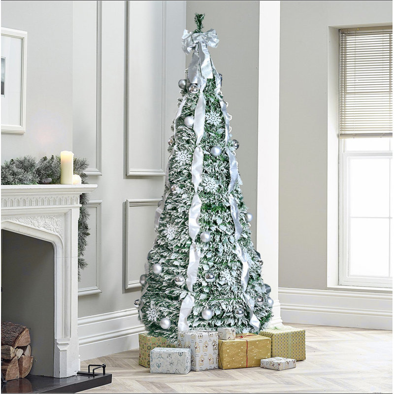 Arbre de Noël artificiel escamotable 6 pi avec 150 lumières chaudes