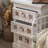 Retro White Solid Wood Accent Cabinet