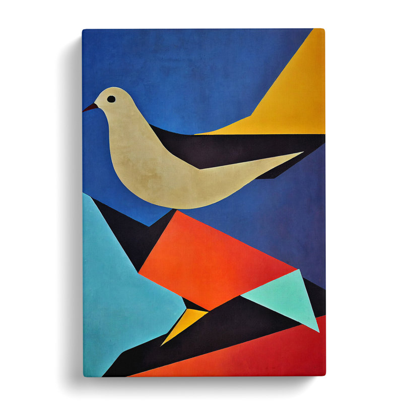 Dove Bird Abstract Vol.2 - Wrapped Canvas, 60cm H x 40cm W x 3cm D