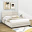 Lit plateforme tapissier grand avec gigogne simple Mashli-90368120
