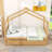 Wood House Bed With Pull-Out Twin Trundle-431005079-431005078