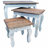 Nesting Table Set 3 Pieces Solid Mahogany Wood