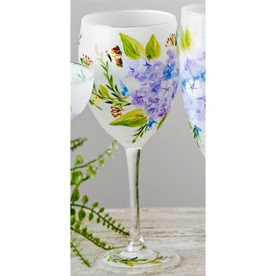 Springtime in Pairs Shamrock  11 oz. Glass Goblet