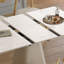 Table de salle à manger rétractable à dalle de roche pliante, table carrée extensible moderne avec base en acier inoxydable revêtue de cuir, table de cuisine à double usage pour les petits appartements