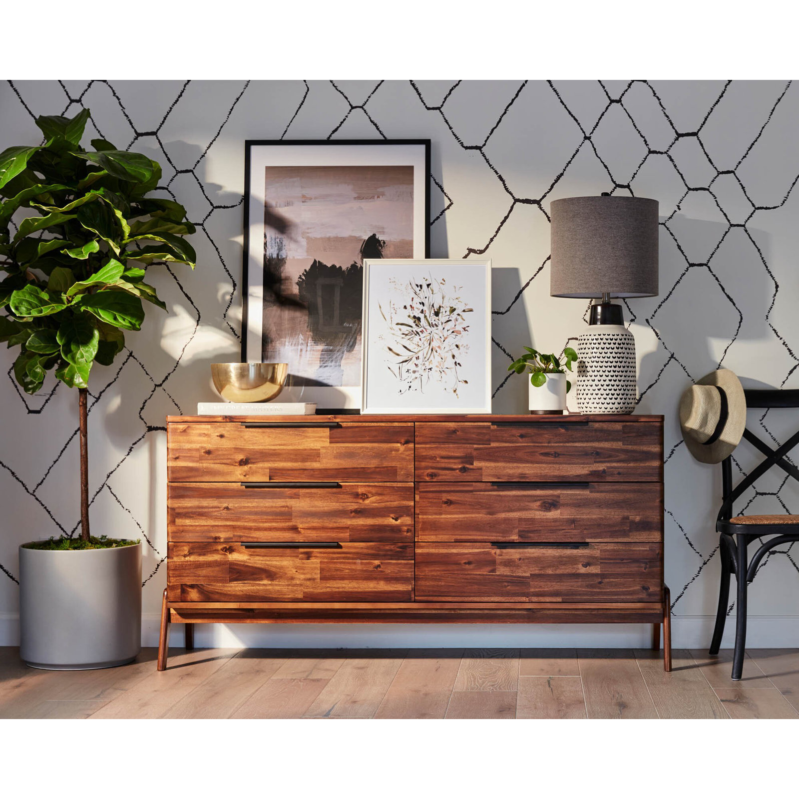 Lisbeth 63" Acacia Double Dresser