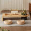 Table basse en bois massif Burlywood-109243240